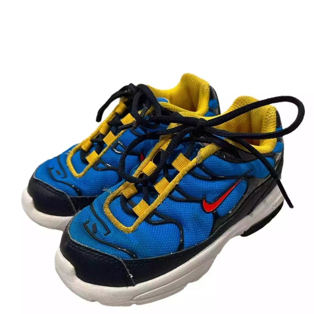 Nike Air Max Plus Blue Red Yellow White CI5678-400 Size 4C